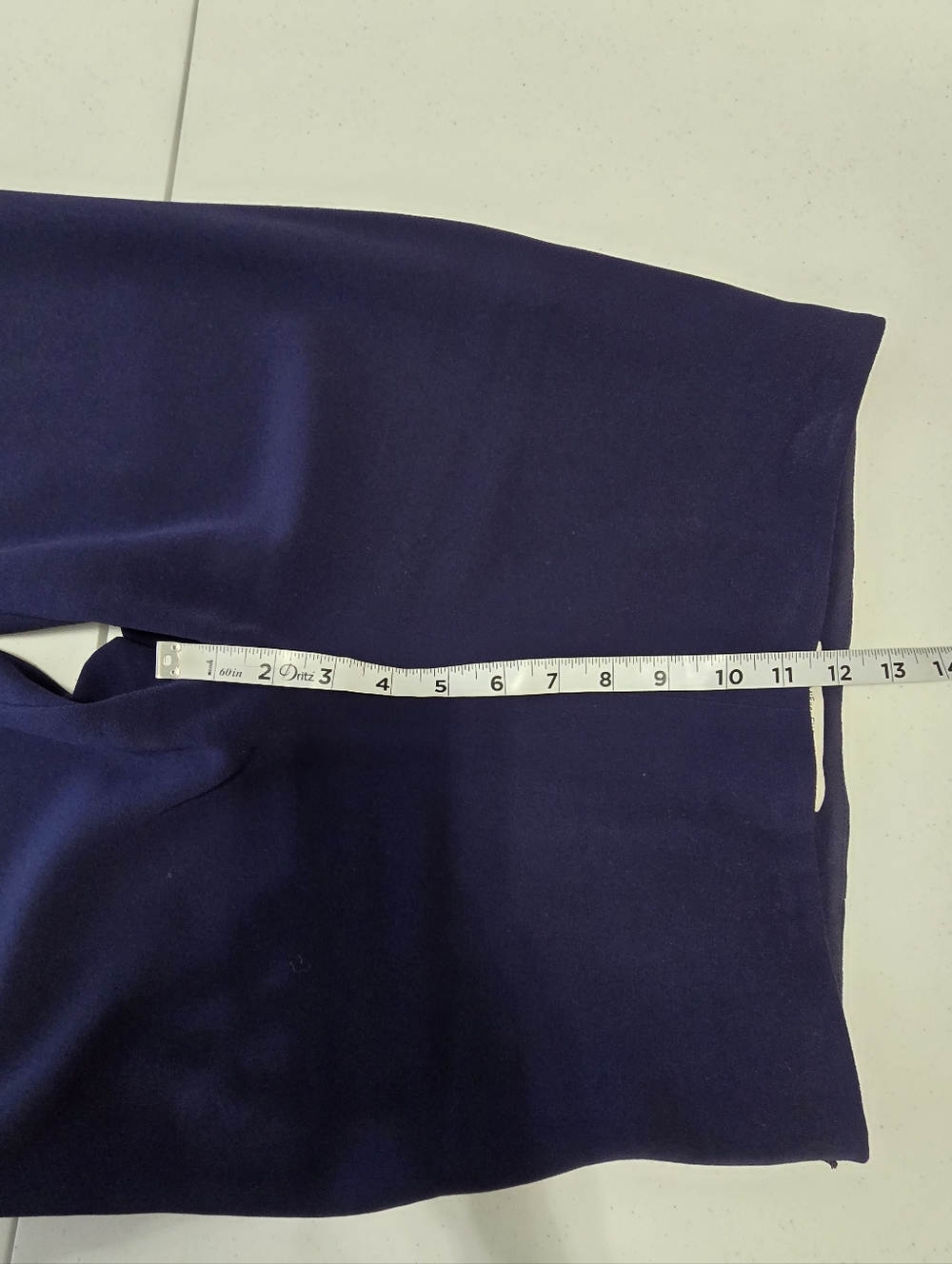 Diane Von Furstenberg Preston Wide Leg Crepe Pants Navy Women's 4 Wideleg Office - Picture 6 of 13